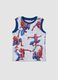 Multicolour pure cotton child's vest with Spiderman prints_0