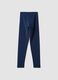 Girls&rsquo; blue skinny leggings in stretch organic cotton_5