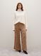 Beige Palazzo Trousers with Sequins_0