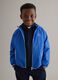 Blaue regul&auml;re Fit-Jacke aus Mischmaterial mit Kapuze f&uuml;r Kinder_0