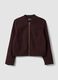 Burgundy purple regular-fit jacket with zip_4