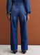 Blue denim straight-fit jeans in pure cotton_3