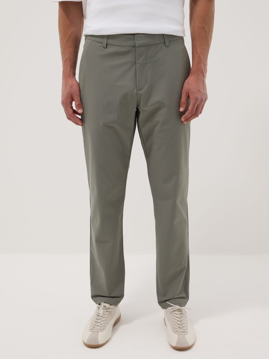 Green regular-fit chino trousers_1