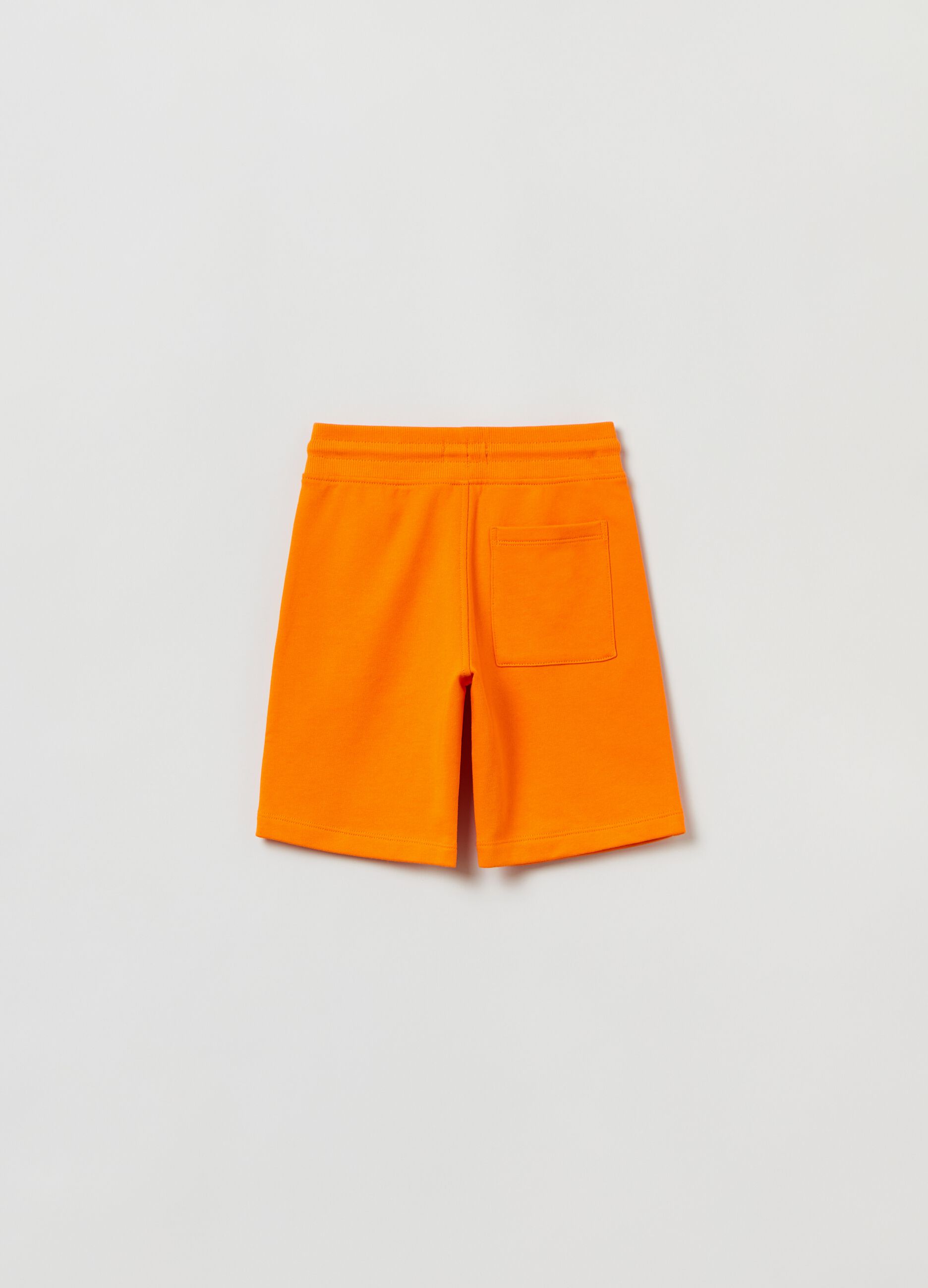 Fitness shorts in cotton with drawstring