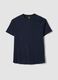 Regular fit blue pure cotton T-shirt_4