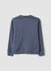 Grey pure cotton sweatshirt with front print for boys, relaxed fit_1