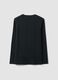 Black long-sleeve crew-neck T-shirt in 100% organic cotton_2