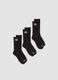 3er-Pack schwarze Sportsocken aus elastischer Bio-Baumwolle_0