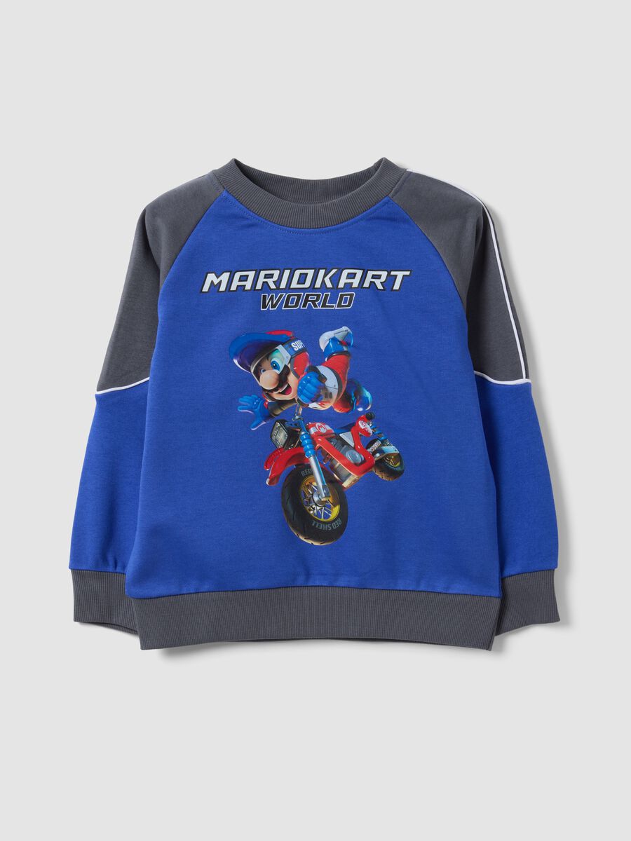 Blue cotton-blend Mario Kart oversized sweatshirt_0