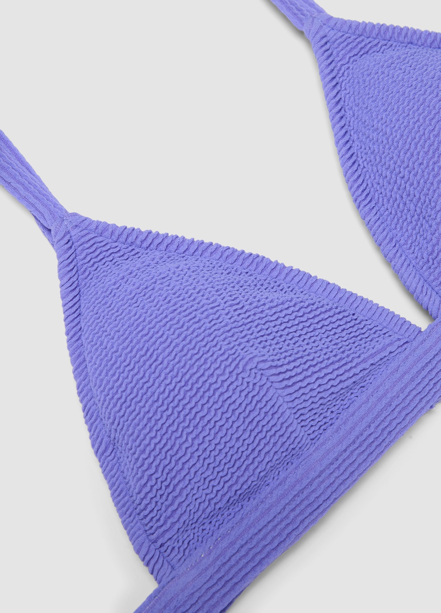 Purple stretch-fabric bikini