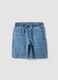 Boys&rsquo; blue denim shorts in 100% cotton, straight fit_0