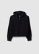 Girls' pure cotton black hoodie regular fit with zip_3