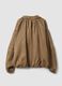 Brown regular-fit jacket in viscose and linen blend_1