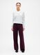 Women's Purple Cotton Blend Trousers_0