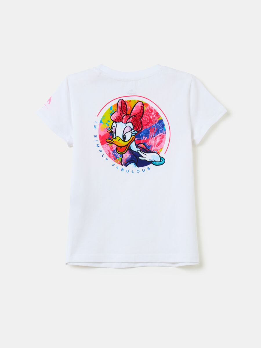 Camiseta de algodón elástico estampado Donald Duck 90_1