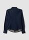 Dark blue slim-fit stretch cotton denim shirt_5