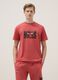 Red pure cotton regular fit T-shirt with Chicago Bulls print_0