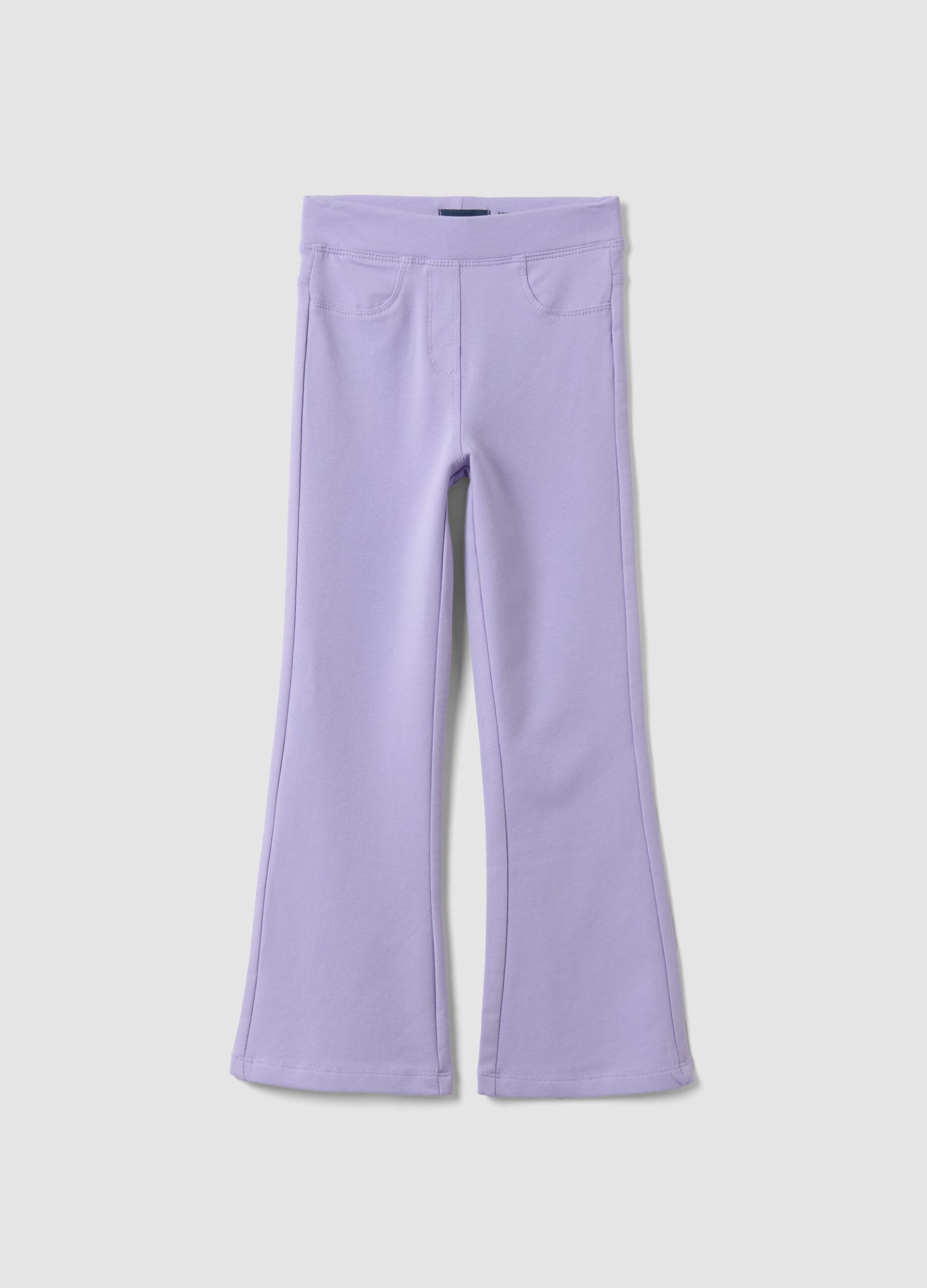 Violette Schlaghose aus Bio-Baumwolle