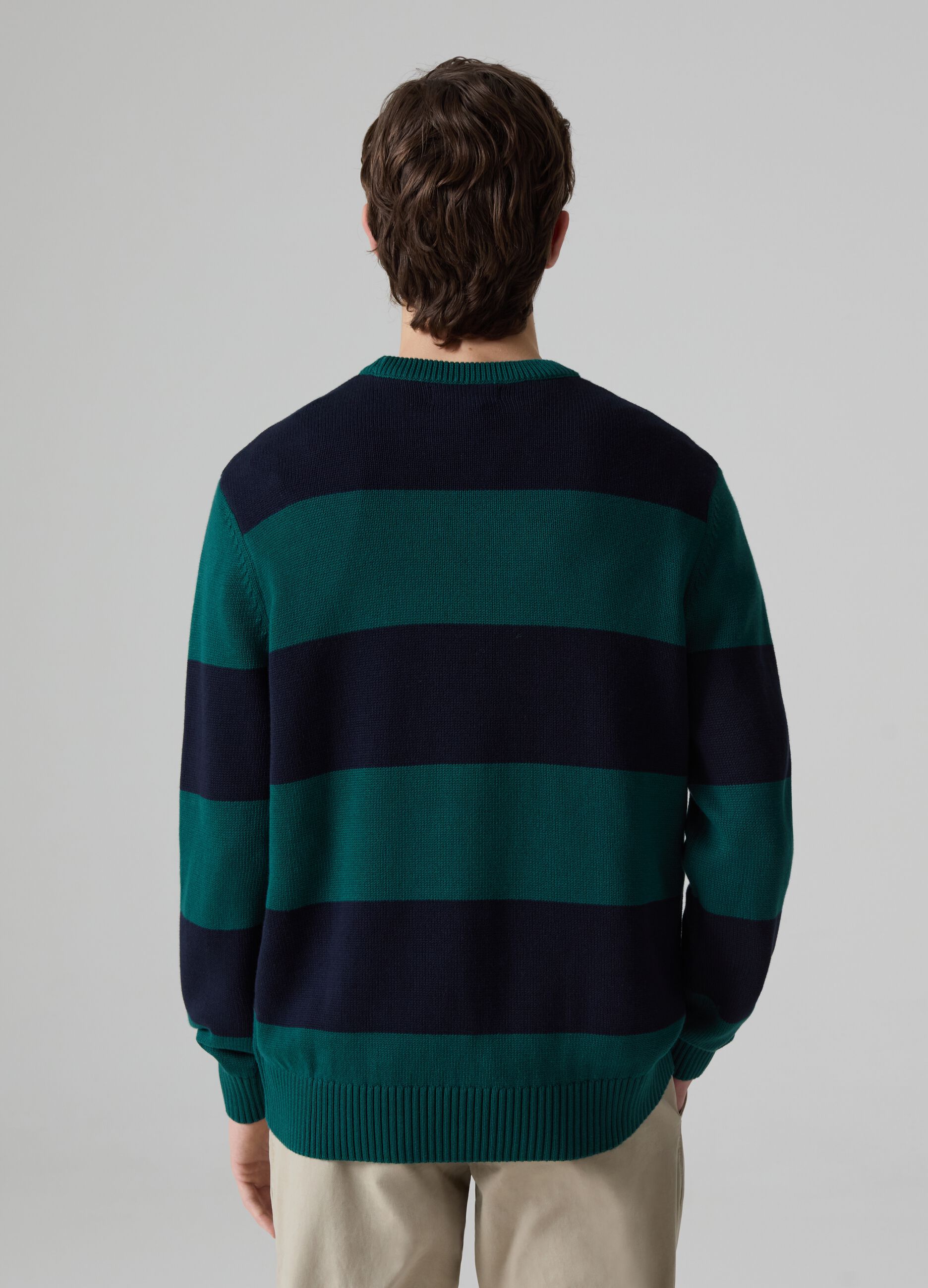 Striped cotton pullover