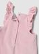 Conjunto rosa e branco em mistura de algod&atilde;o org&acirc;nico com bordado da Minnie para beb&eacute; menina_2