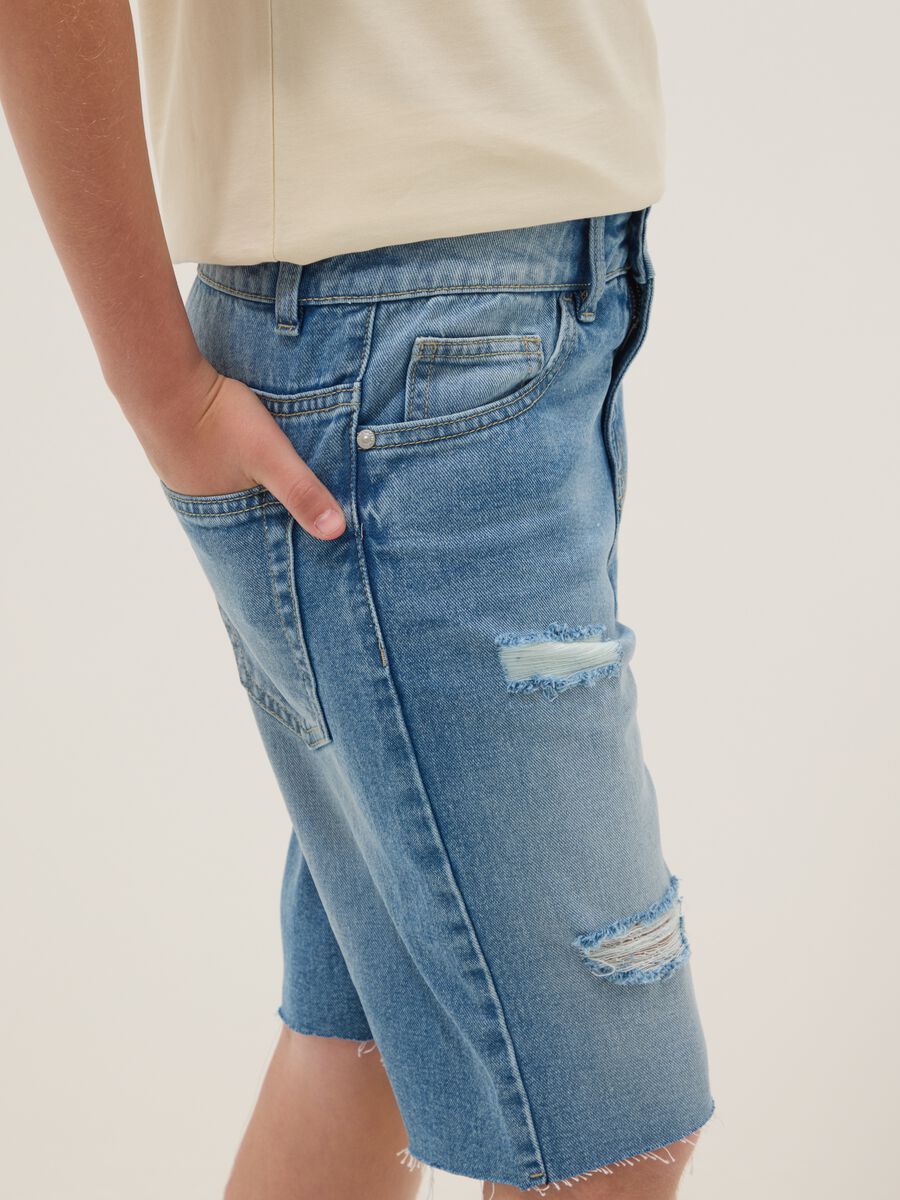 Blaue Denim-Shorts in Regular Fit f&uuml;r Jungen_2