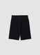 Blue organic cotton shorts with elasticated waist_4