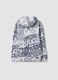 Sweatshirt branca com capuz em mistura de algod&atilde;o com estampado graffiti all over para rapaz_5