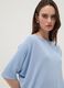 Light blue viscose-blend regular-fit T-shirt_0