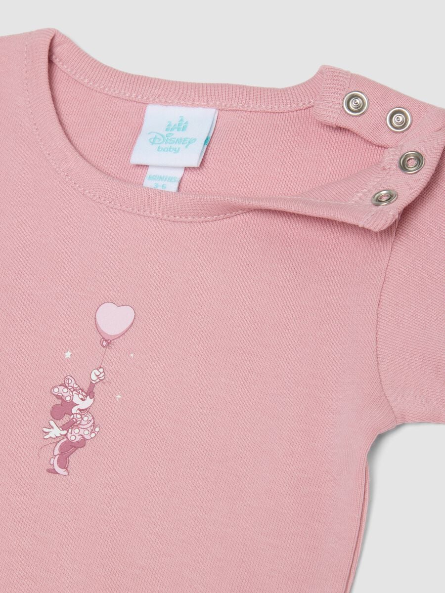 Bipack body rosa in puro cotone organico con stampa Minnie per neonata_3