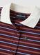 Multicolour striped pure cotton polo with oversized collar_5