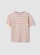 White striped organic cotton pyjama T-shirt with Mickey Mouse print_5