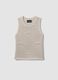 Beige open-knit viscose-blend vest top_4