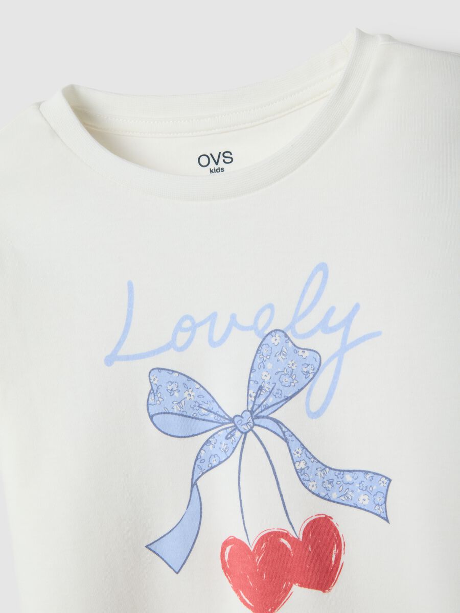 Multicolour floral pyjama for girls in pure cotton regular fit_2