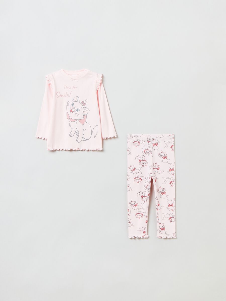 Ribbed pyjamas with Marie print_0