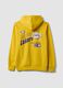 Sweatshirt amarela com capuz em mistura de algod&atilde;o com estampado Lakers_2