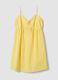 Yellow organic cotton nightdress with thin straps_4