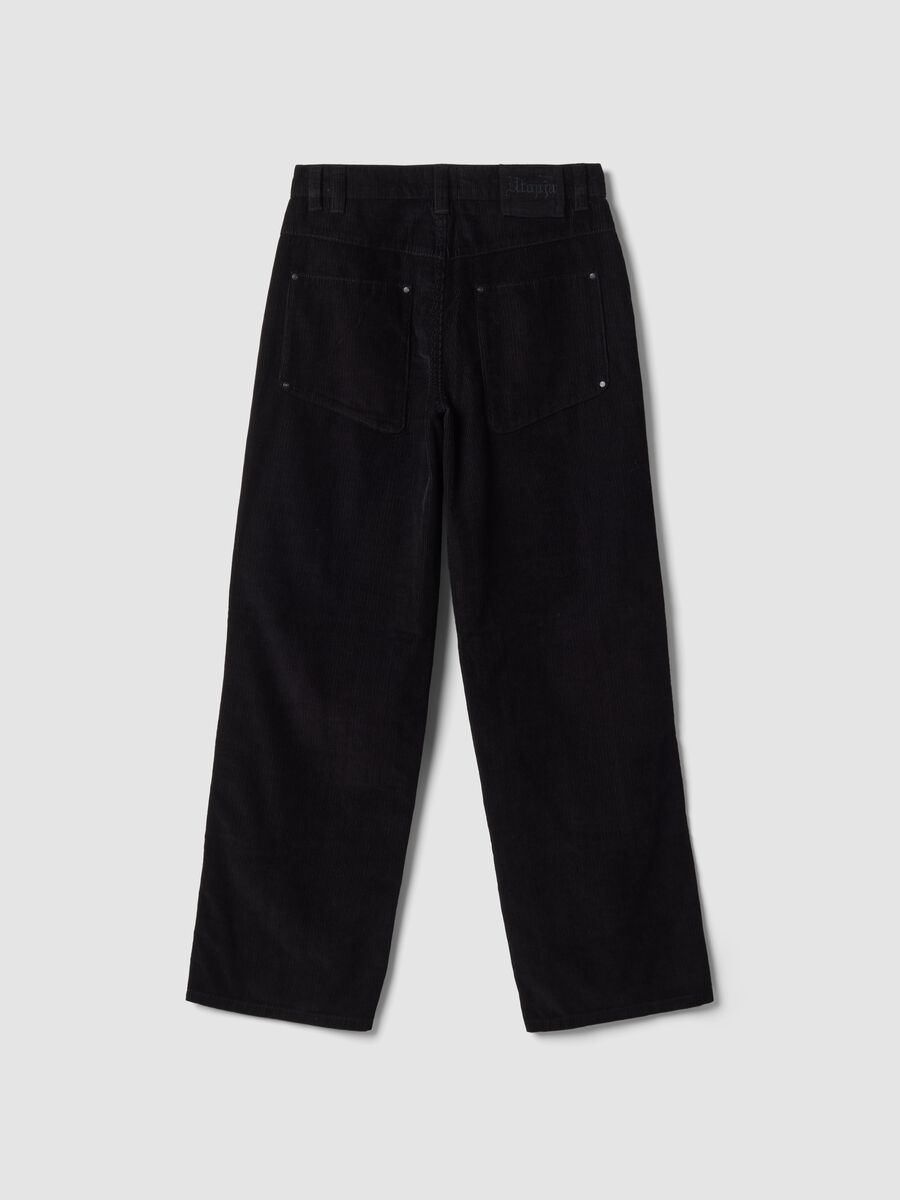 Corduroy Carpenter Pants Black_1