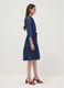 Blue stretch-cotton shirt dress with belt, regular fit_2