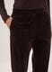 Braune Ripp-Hose aus Stretch-Baumwolle mit elastischem Bund_2