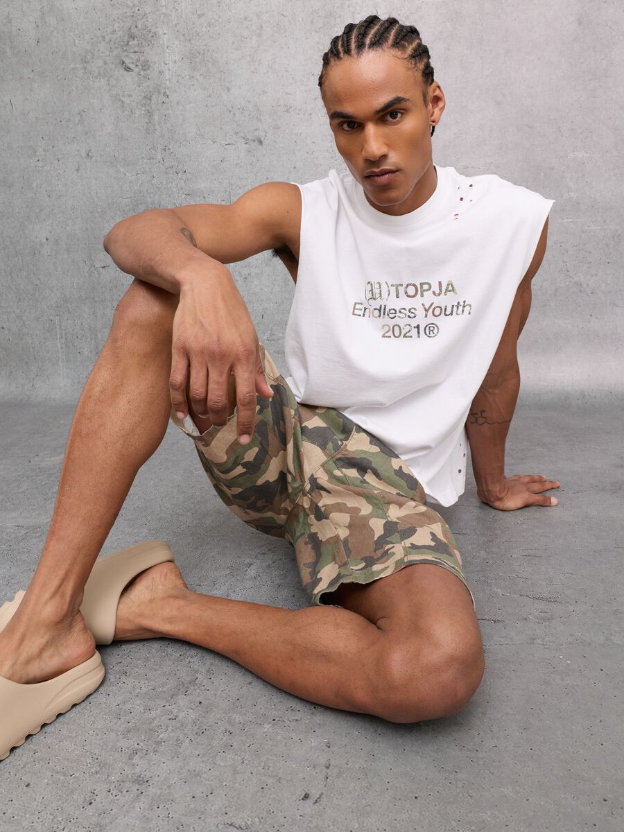 100% Linen Camo Shorts_3