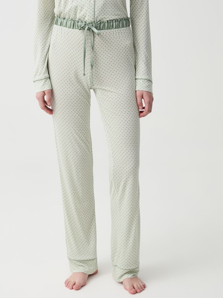 Pyjama trousers with micro pattern_1