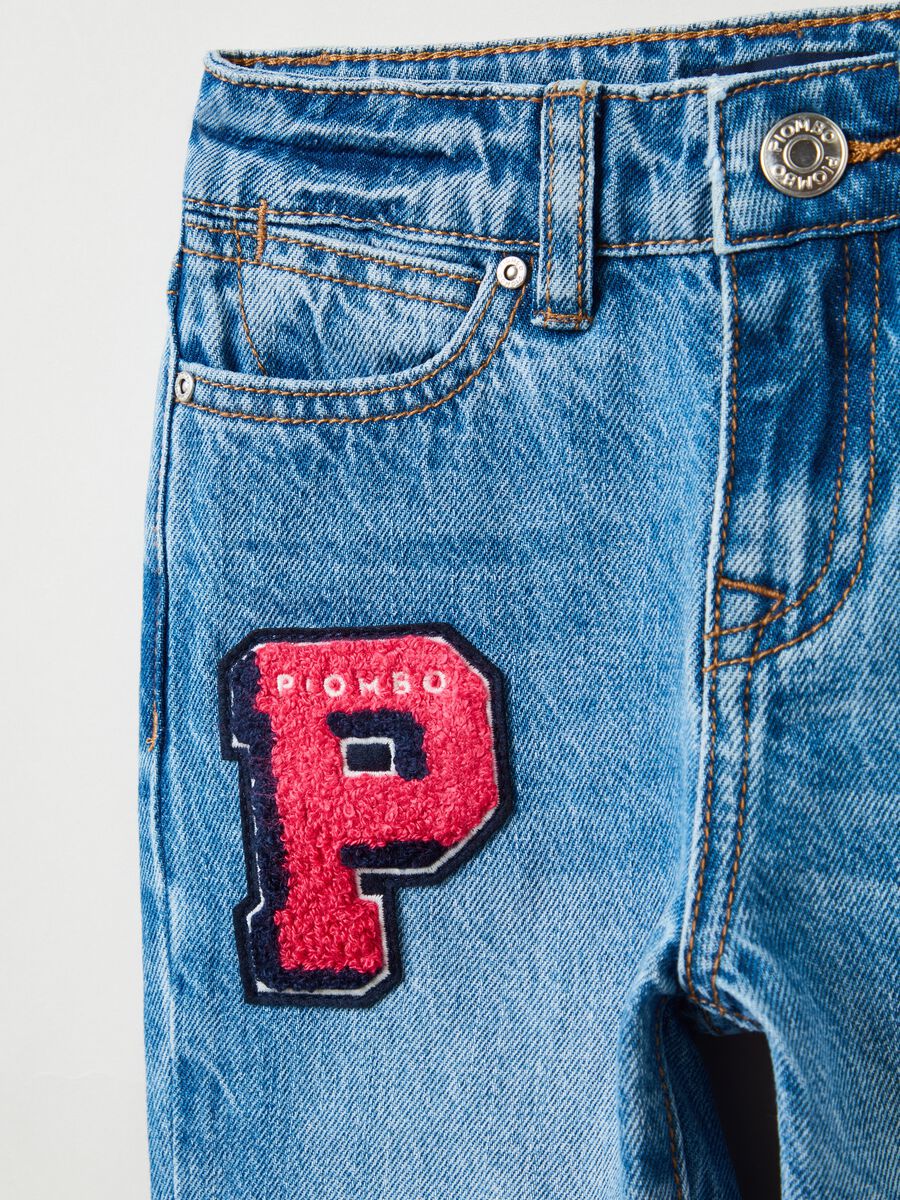 Five-pocket jeans with patch_5