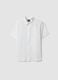 White pure linen oversized shirt for boys_3