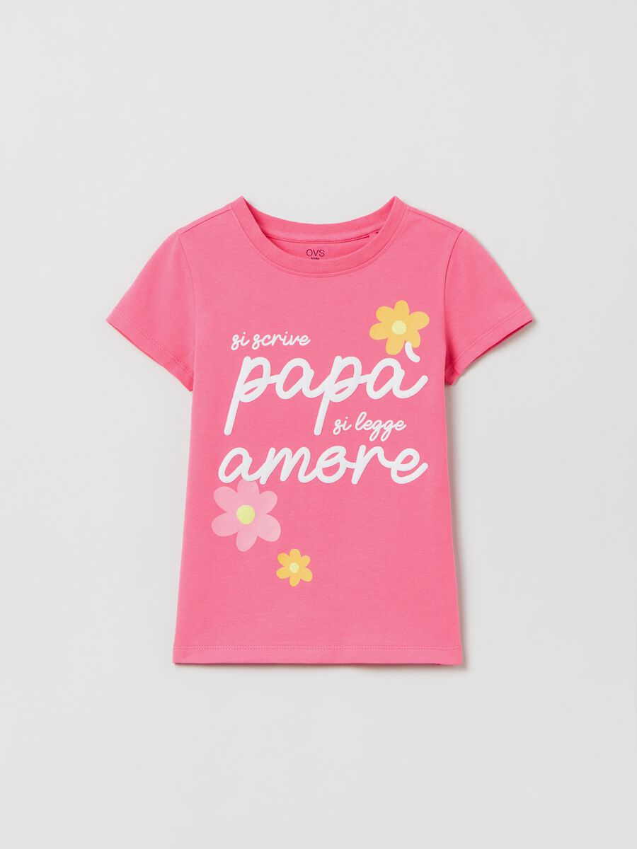 T-shirt con stampa motivo Festa del Papà_0