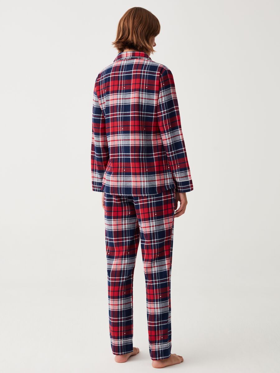 Tartan pyjamas with small heart design_2