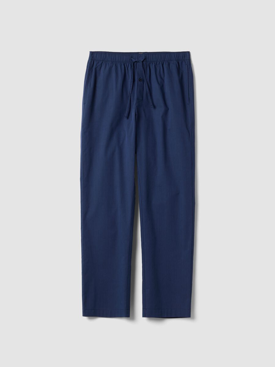 Cal&ccedil;as de pijama azuis em puro algod&atilde;o org&acirc;nico_0