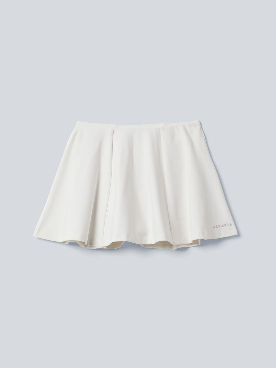 ALTAVIA COURT white performance skirt in stretch technical fabric_3