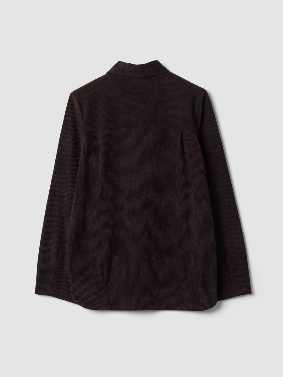 Shacket marrone regular fit a coste_2