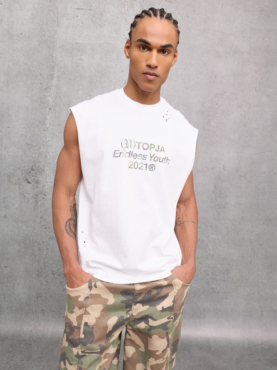 Sunfaded White Tank Top_3