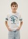 White pure cotton boys&rsquo; T-shirt with graphic details, regular fit_0